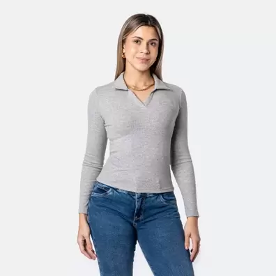 Polo Moda Rib Lycrado Rhane M/Larga