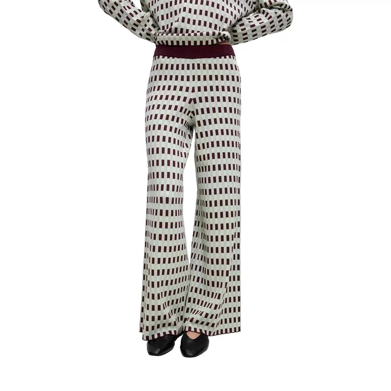 Pantalón De Punto Jacquard