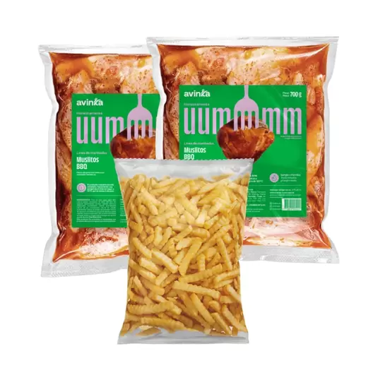 Pack 02 Muslitos a la BBQ x 700 gr. + Papas ondeadas x 450 gr.