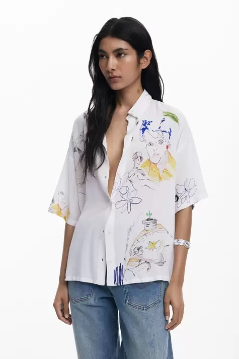 Camisa manga corta caras