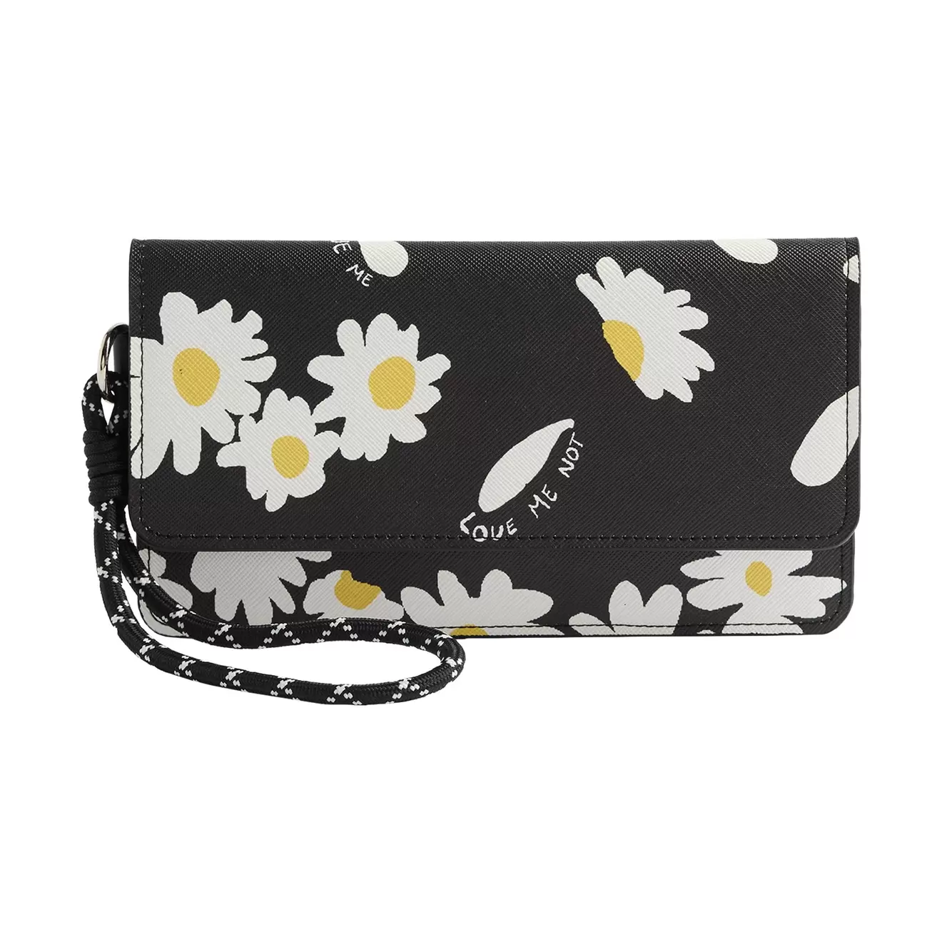 Billetera Estampado Margaritas Con Textura