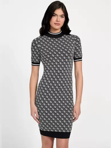 Lise Turtleneck Logo Sweater Dress
