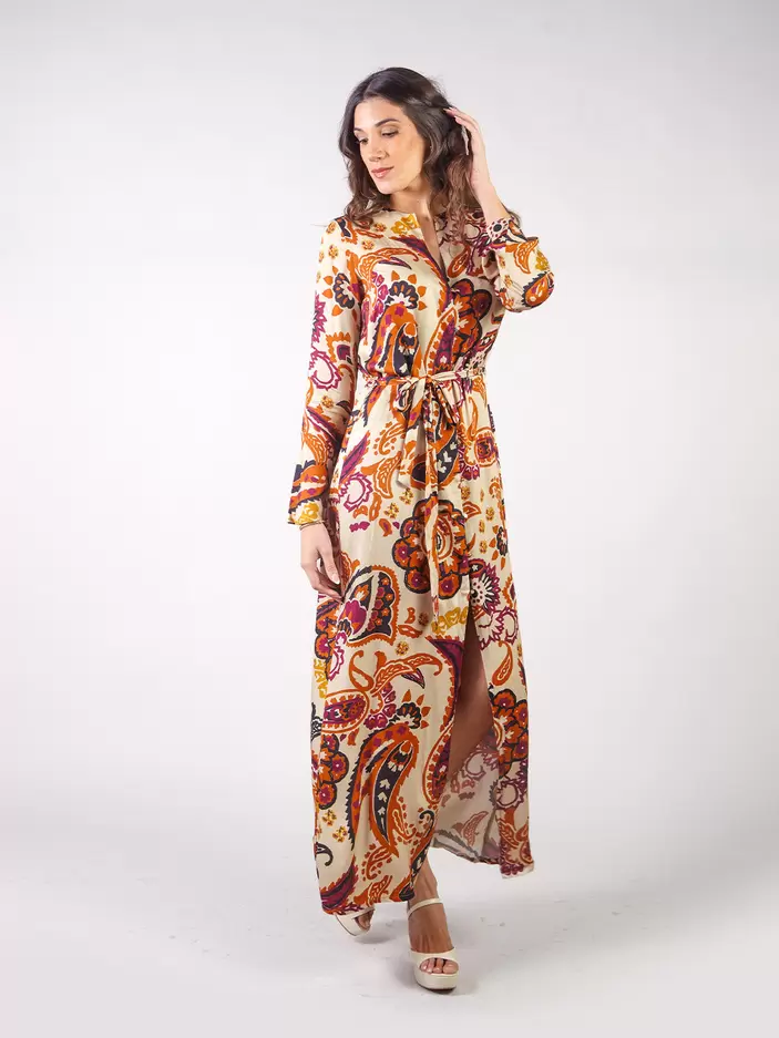 JULIETA - VESTIDO MANGA LARGA CUELLO REDONDO