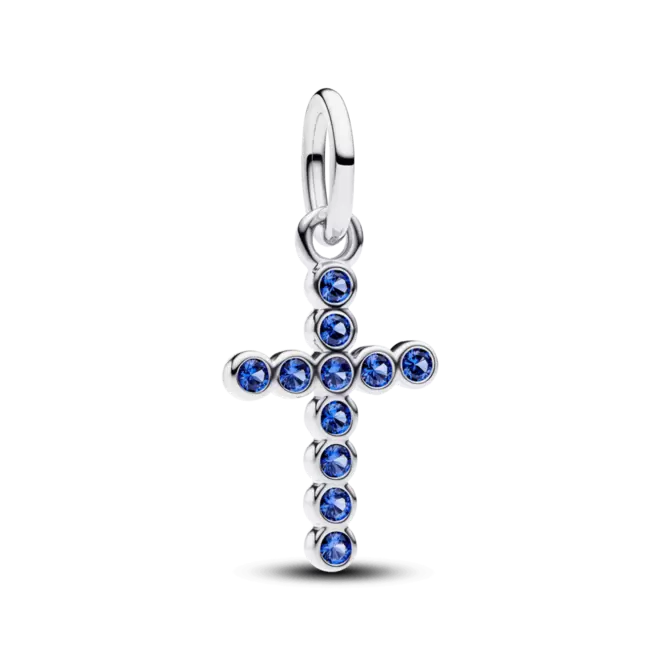 Charm Colgante Cruz Plateado