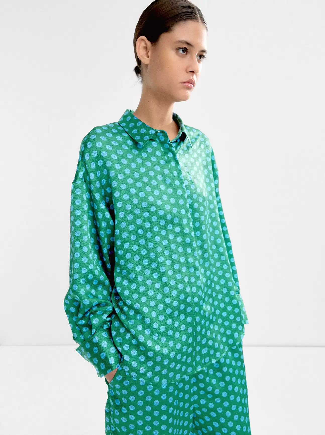 Camisa Estampada Satinada