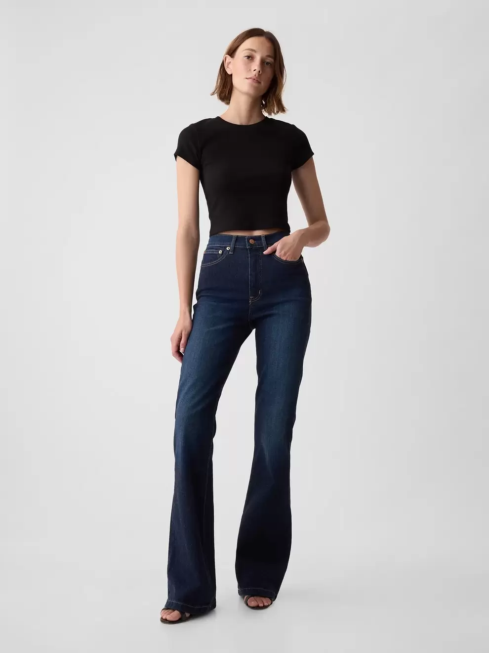 Jean 70s Flare Tiro Alto Mujer
