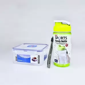 Combo Cuadrado 600ml + Botella LnL Verde 350ml