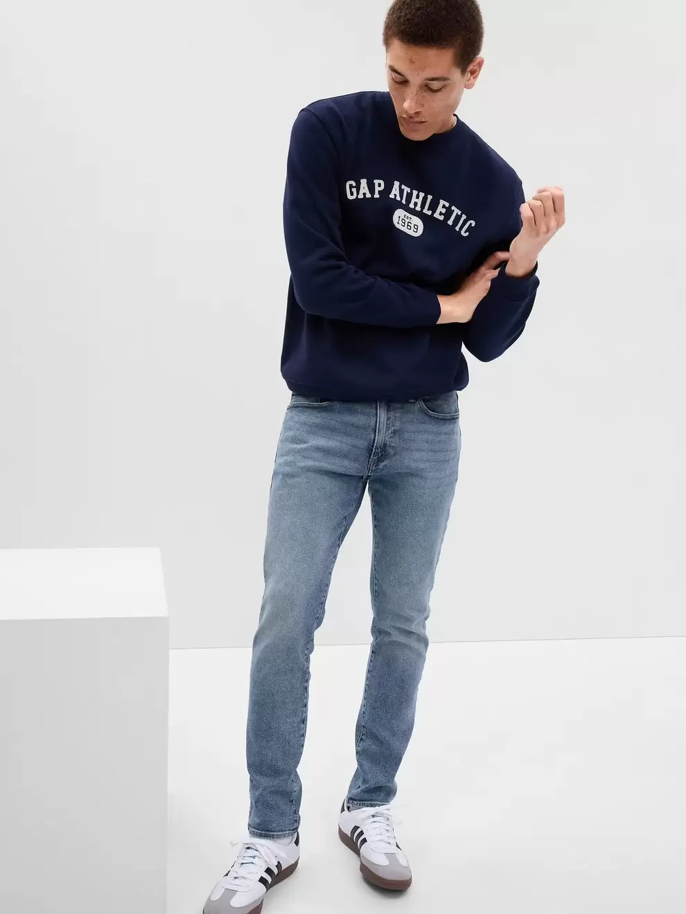 Skinny Jeans In Gapflex Con Washwell Hombre