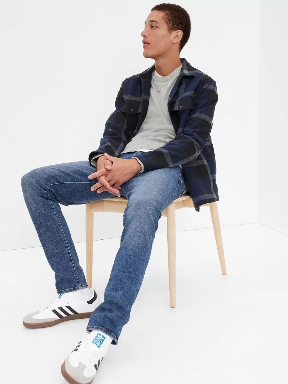 Skinny Jeans In Gapflex Con Washwell Hombre