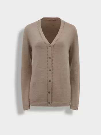 Brenda Card Cardigan Baby AlpacaBrown