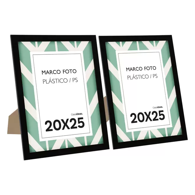 Set 2 Marcos de Foto Plástico PS para Retratos de 20x25 cm