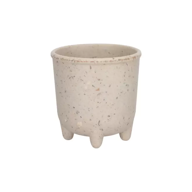 Maceta de Fibra y Bambu con patas