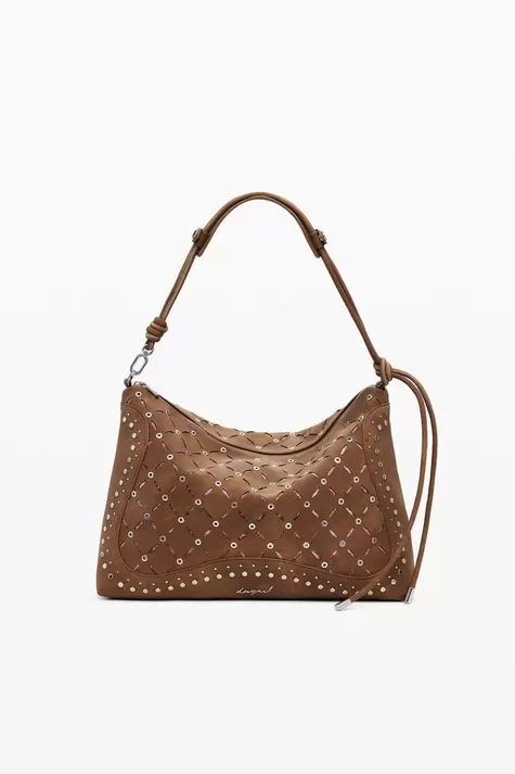 Bolso efecto piel troquelado mediano