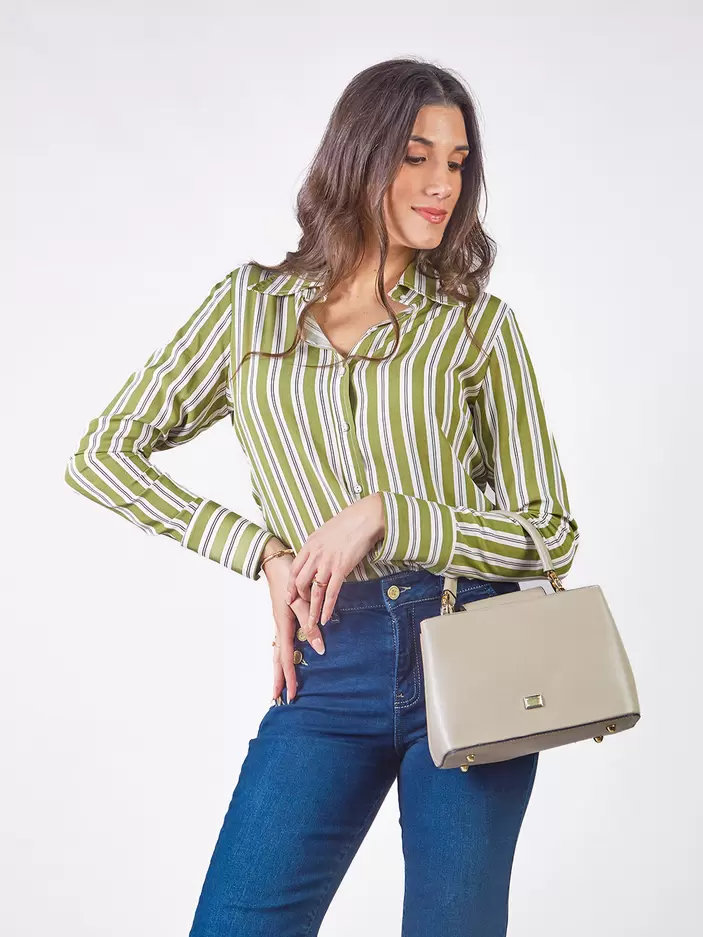 JULISSA - BLUSA CAMISERA A RAYAS