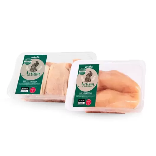 Pack Filete de pechuga Artisan Bandeja 450 g + Filete de pierna parrillero Artisan Bandeja 550 g