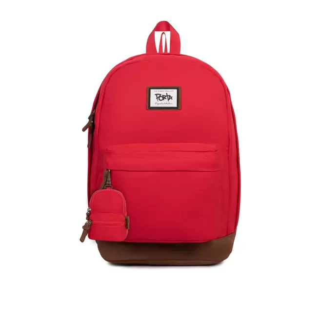 MOCHILA CLASICA ROJO + ACCESORIO CLASICA ROJO