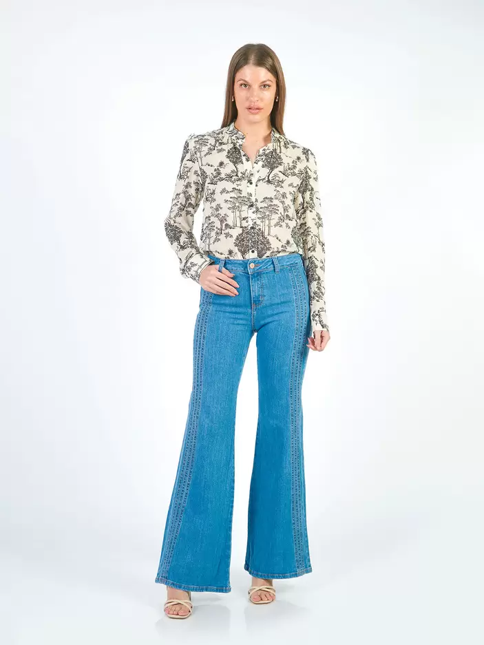 CLOE - PANTALÓN DENIM PALAZZO