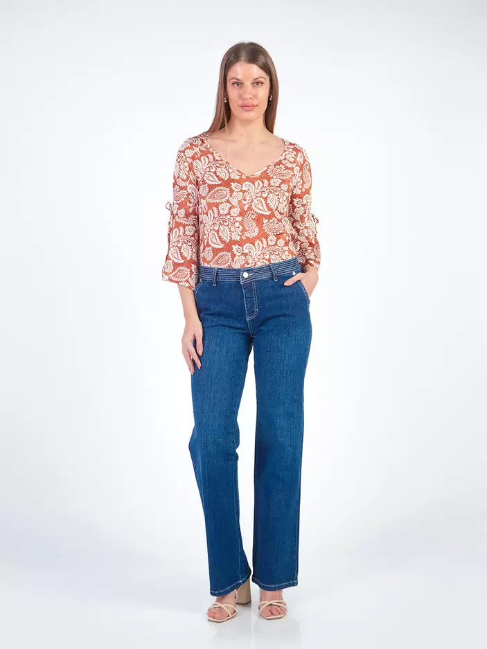 HILLARY - PANTALÓN DENIM CORTE RECTO