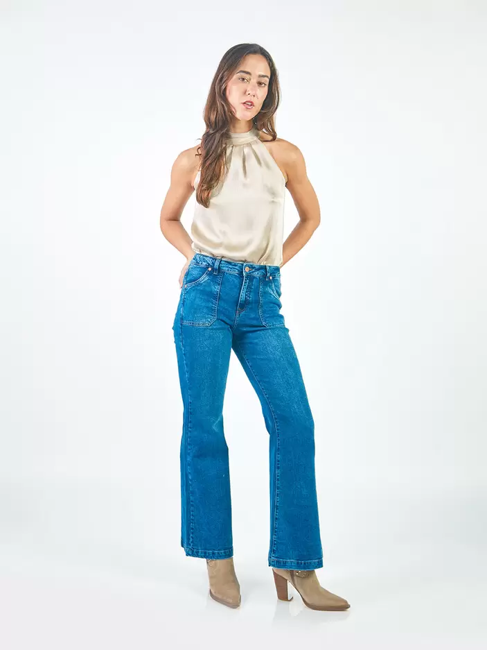 SASHA - PANTALÓN DENIM FLARE