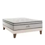 Cama Europea Fred 2 Plz Beige + + 2 Almohadas Viscoelásticas + Protector
