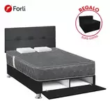 Dormitorio Sabanera Acqua Gris 2 Plazas + SofÃ¡ Cama