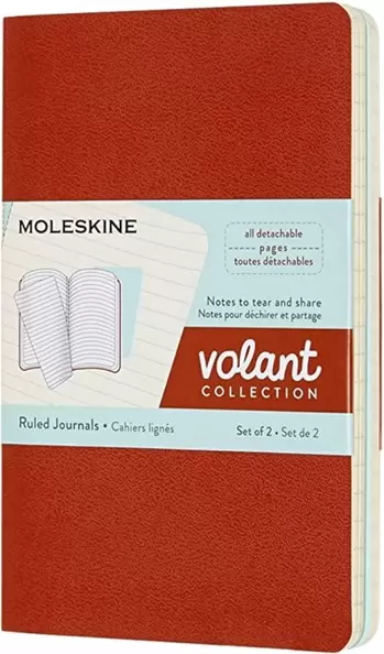 Set de Journal Volant Coral y Aguamarina Pocket Rayado