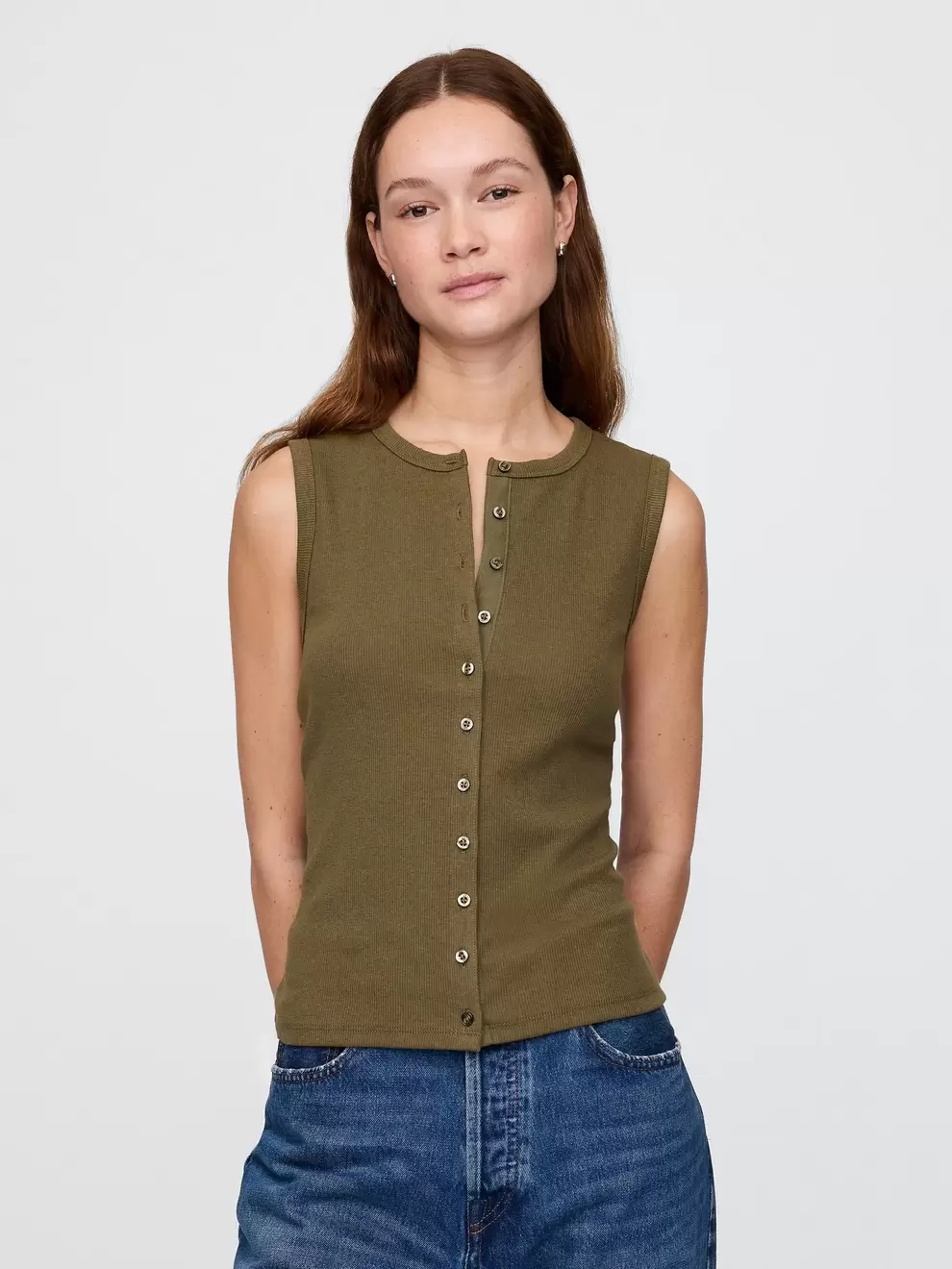 Vest Modern Rib Cárdigan Mujer