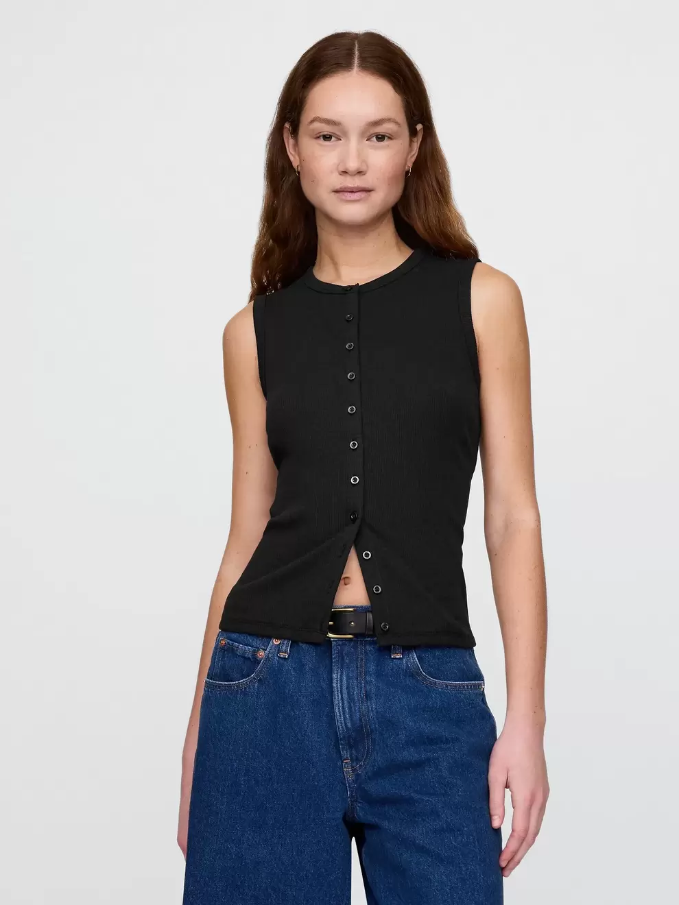 Vest Modern Rib Cárdigan Mujer