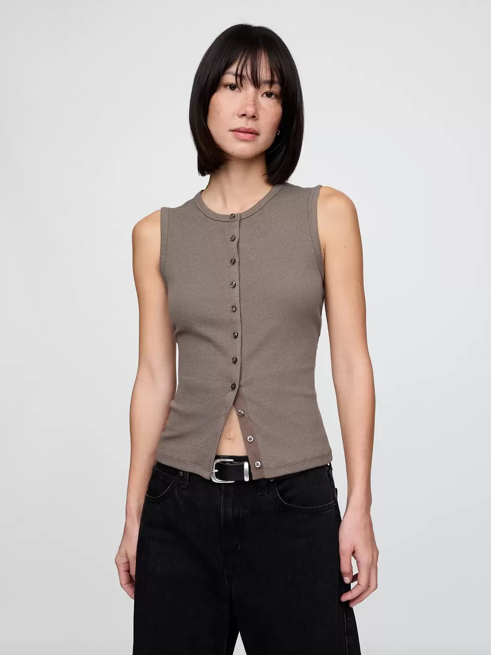 Vest Modern Rib Cárdigan Mujer