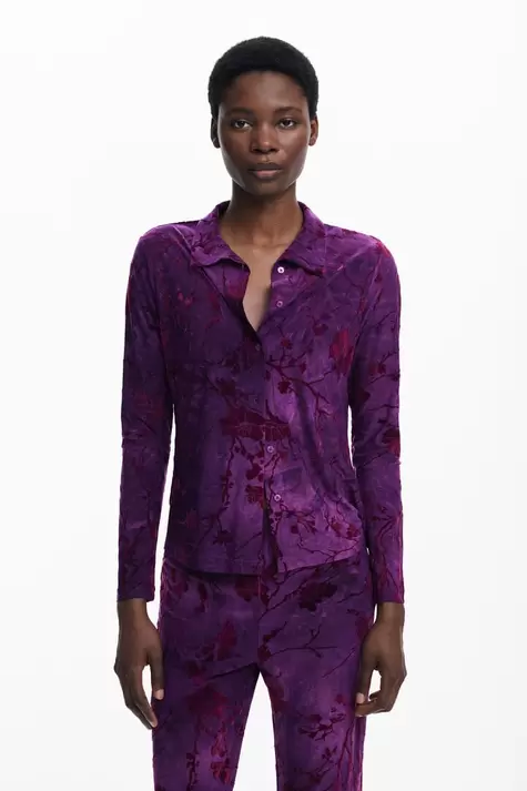 Camiseta abotonada oriental