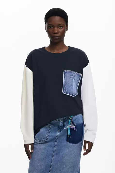 Camiseta bolsillo denim Botter