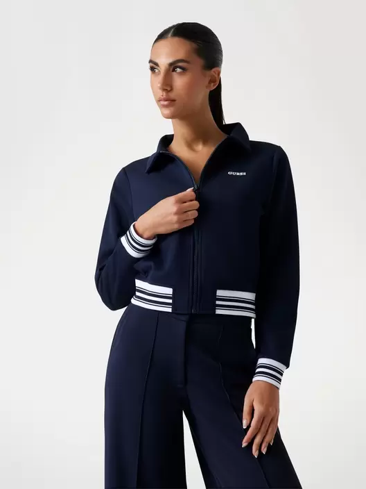 Sudadera con logotipo con cremallera