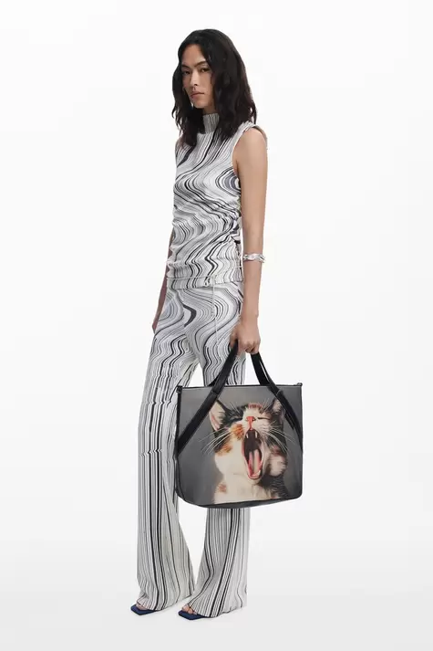 Bolso shopper gato grande