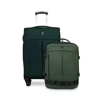 MALETA TELA LUANDA 24" VERDE + MOCHILA VIAJERA DEGO VERDE