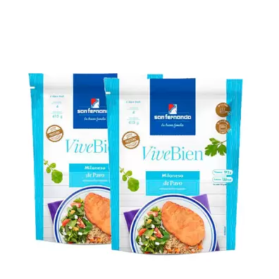 Pack dúo milanesa de pavo