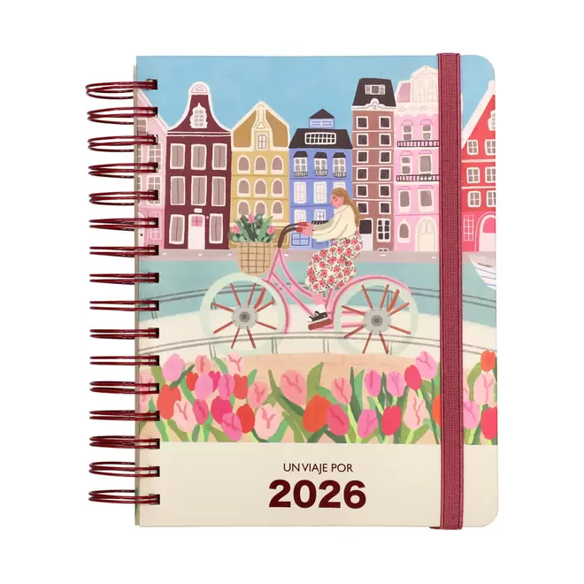 Agenda Ilustrada 2026 con Espiral XL 16 X 21 cm