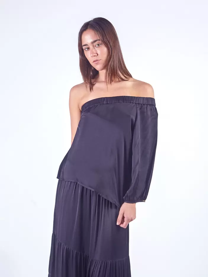 MELODIE - BLUSA MANGA ASIMÉTRICA
