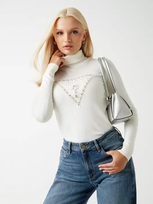 Jersey de cuello alto con logotipo triángulo