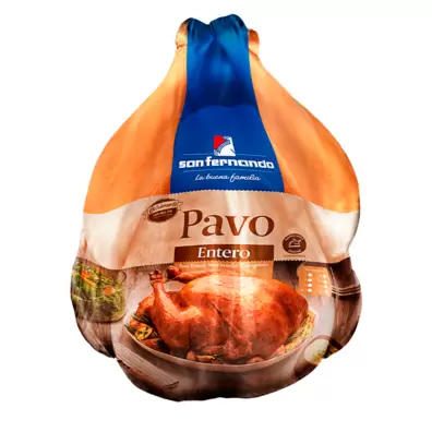Pavo con menudencia congelado Rango de 8 a 9 Kg .