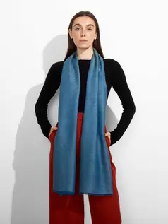 Estola Zaina De Baby Alpaca Color Celeste