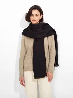 Estola Amareto De Baby Alpaca Color Negro