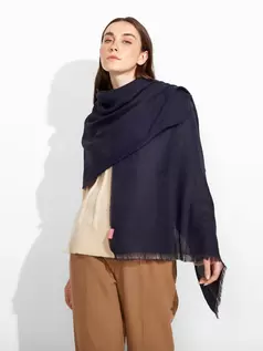 Estola Amareto De Baby Alpaca Color Azul