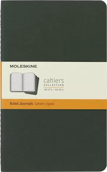 Set de Journal Cahier Verde Grande Rayado