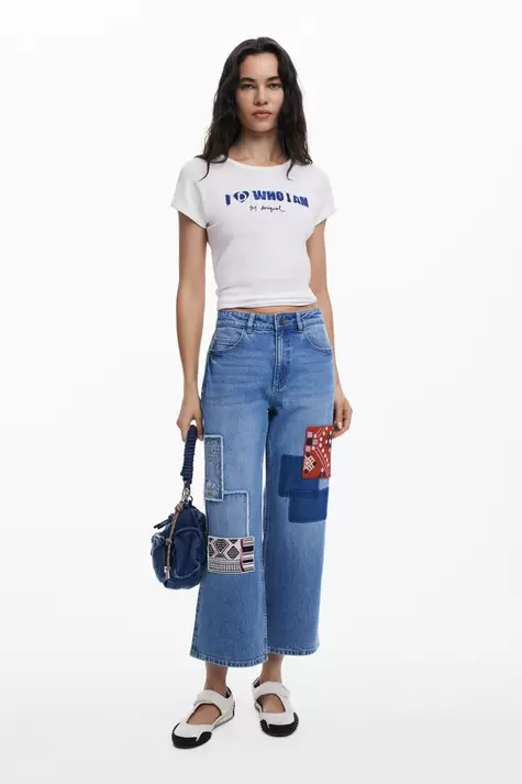 Vaqueros Straight parches