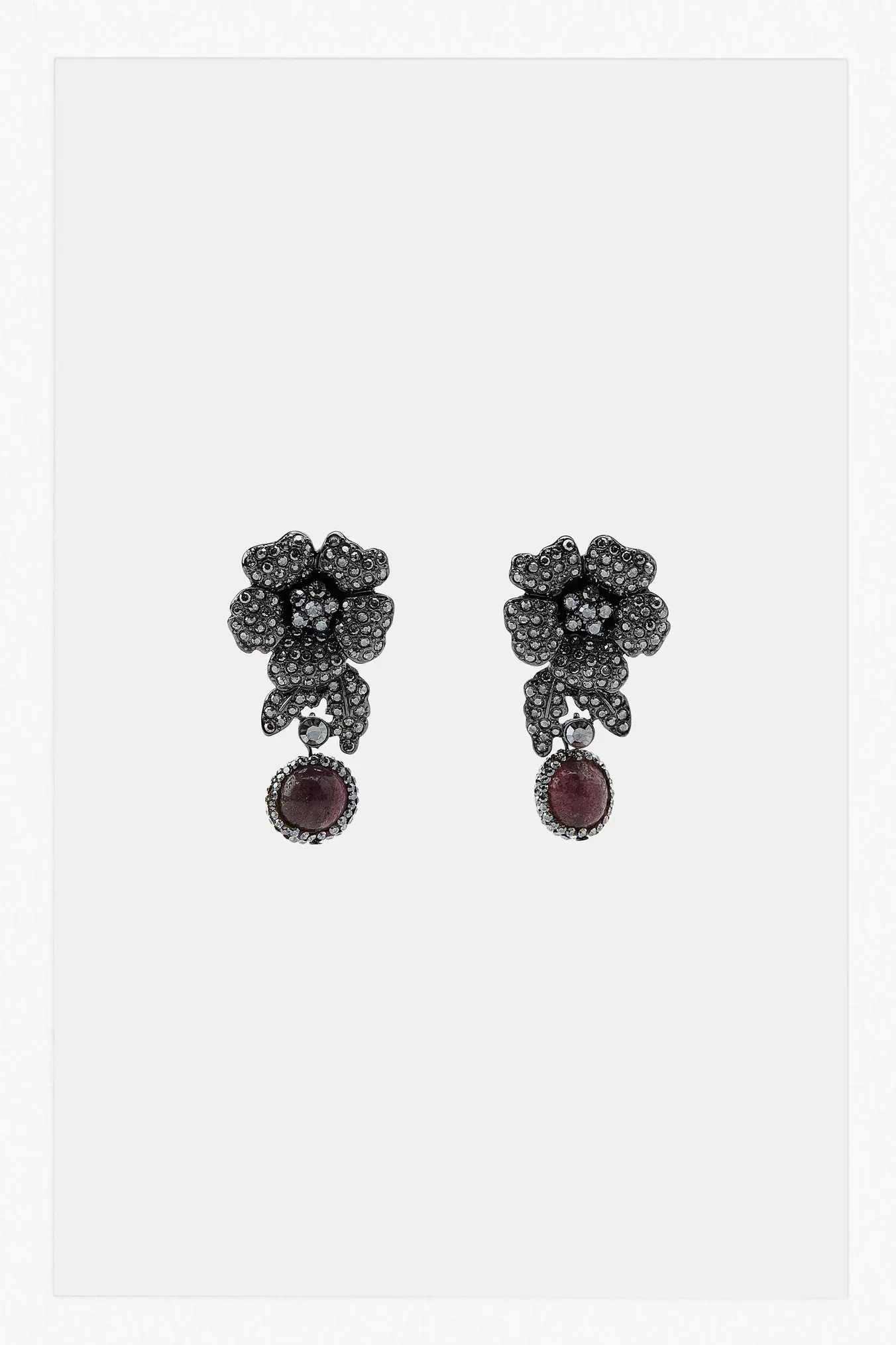 PENDIENTES FLOR PIEDRA
