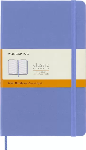 Notebook Classic Azul Hortensia Grande Rayado