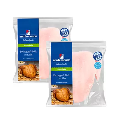 Pack dúo Pechuga de Pollo con Alas Congelada