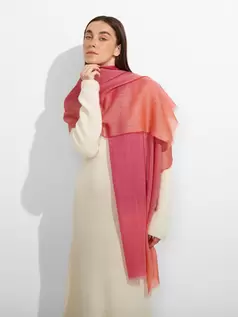 Estola Zulma De Baby Alpaca Color Rojo