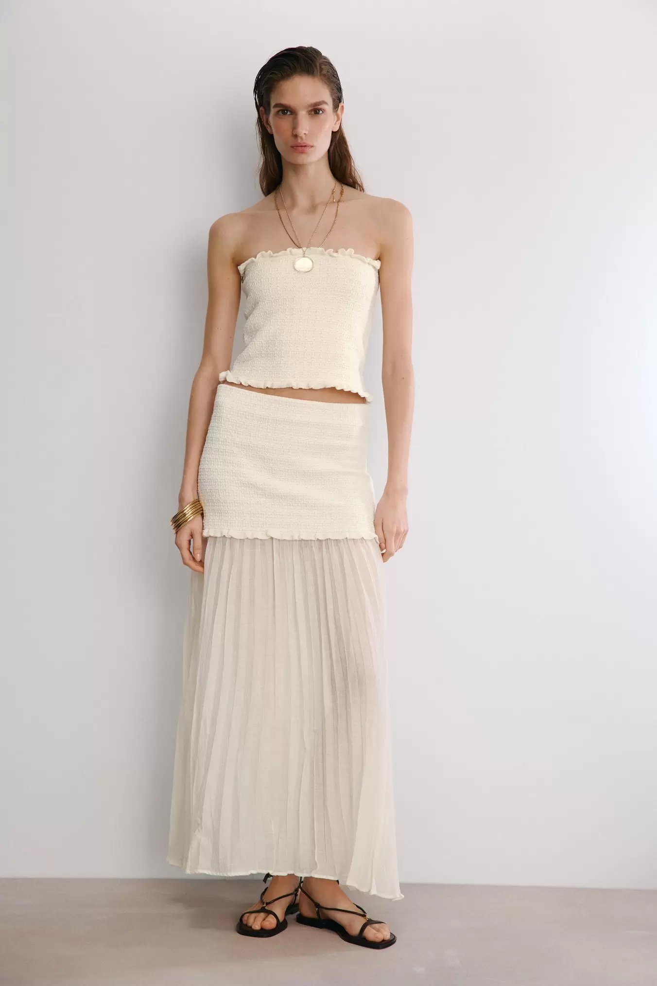 FALDA MIDI COMBINADA