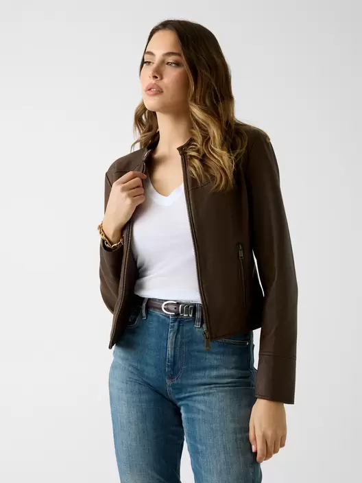 Chaqueta de piel sintética